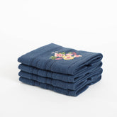 Araceli Blue Face Towel set of 4